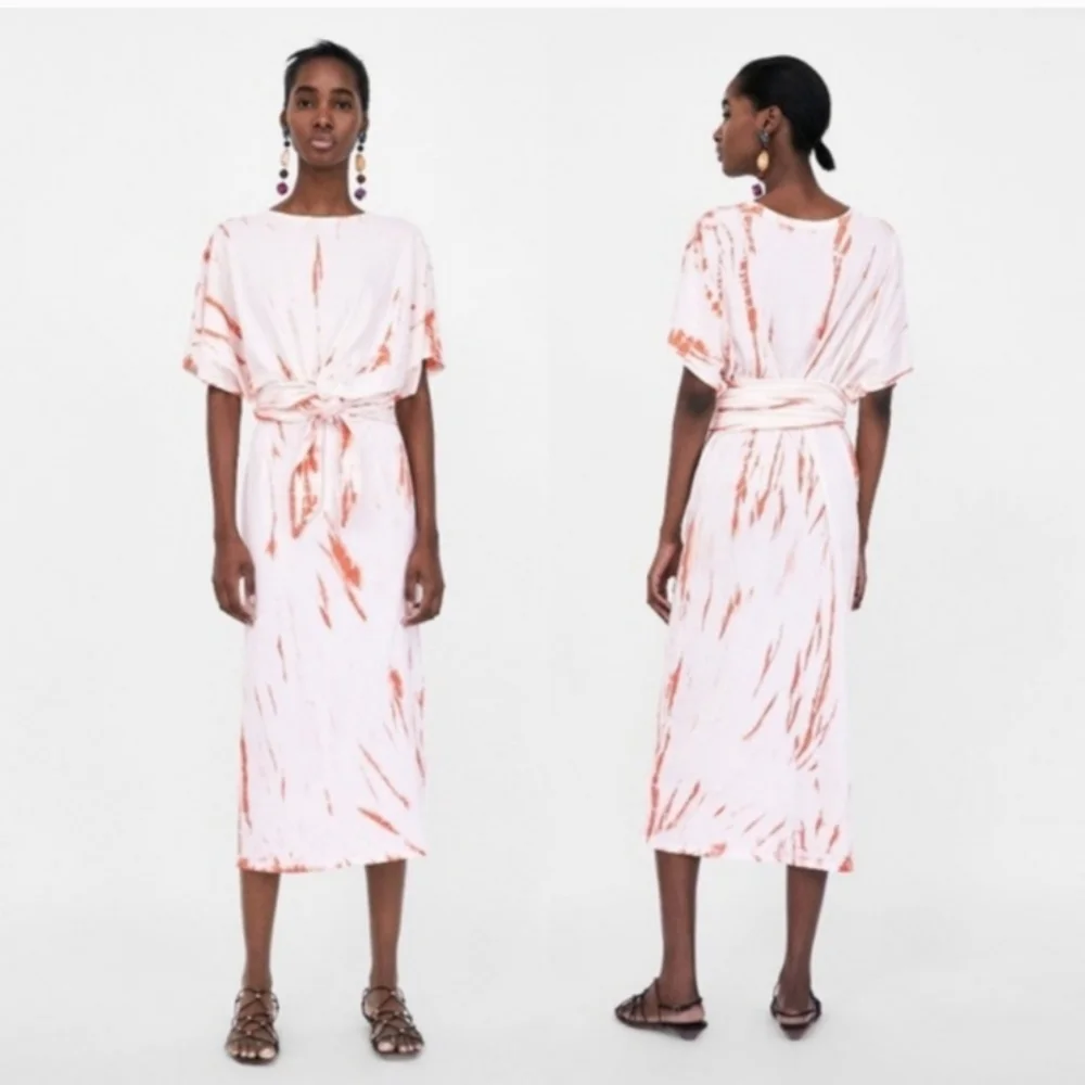 ZARA Cotton Maxi T-Shirt Dress - Picture 2 of 9